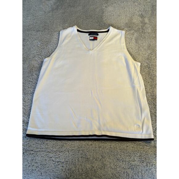 Tommy Hilfiger V-Neck Womens Sleeveless Sweater Size L - Picture 1 of 6